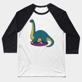 Cartoon Apatosaurus Baseball T-Shirt